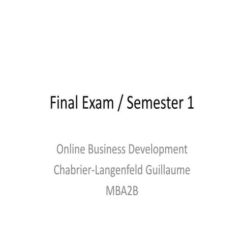 Final exam exercise 1