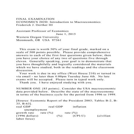 FINAL EXAMINATIONECONOMICS 202D Introduction to Macroeconomics.docx