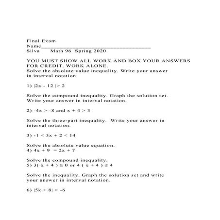 Final Exam         Name___________________________________Si.docx