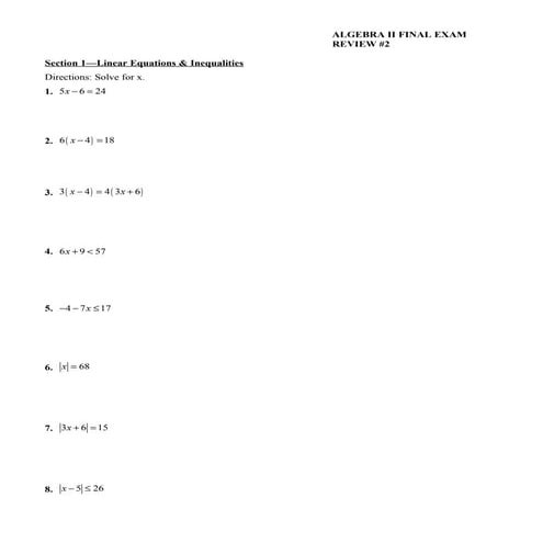 Final exam review #2