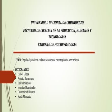 El papel del profesor.