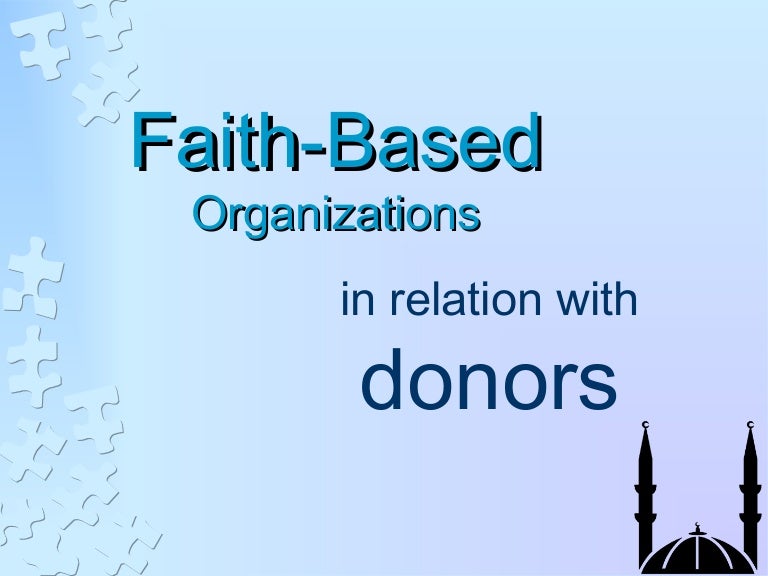 Final faith based organizations