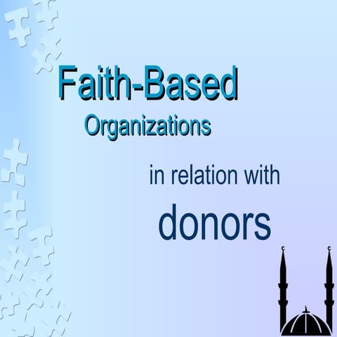 Final faith based organizations