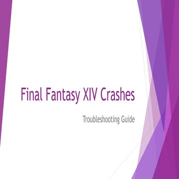 Final Fantasy XIV Crashes