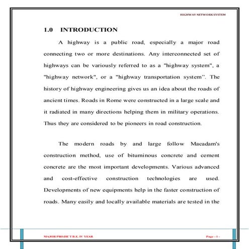 Highway network system 