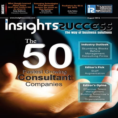 Insights success The 50 Fastest Growing consultant Company  august 2016