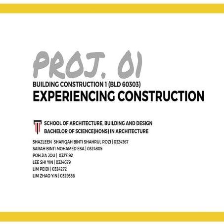 Building Construction 1: project 1 | PDF
