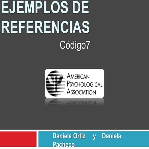 Código 7: ejemplos de referencias 