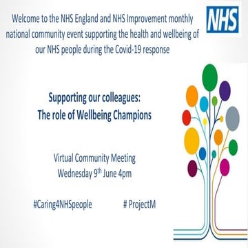 #Caring4NHSPeople virtual wellbeing session 9th June 2021