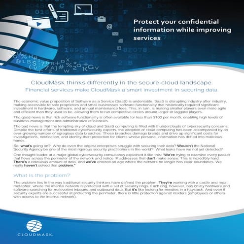 Protect your confidential information while improving services