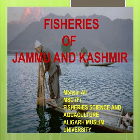 FISHERIES OF JAMMU AND KASHMIR By MOHSIN ALI
