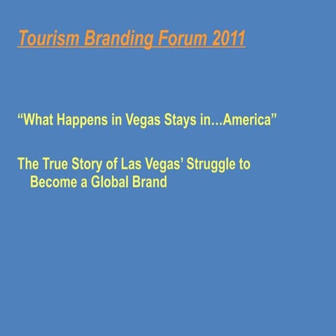 TBF 2011 - Jhon Bischoff: "What happens in Vegas stays in...America"