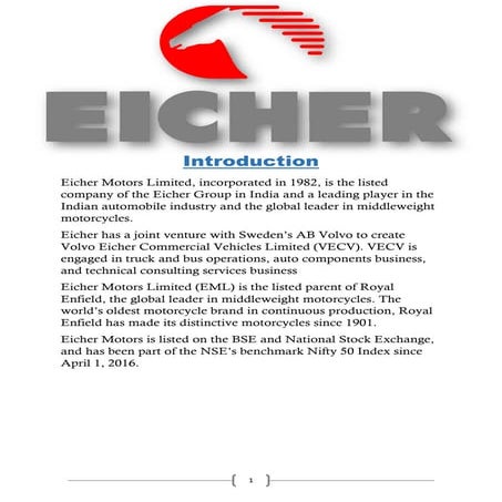 eicher motors fundamental analysis