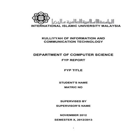 Final fyp report template
