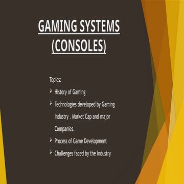 Final Presentation on Gaming Industry Trends and Impact