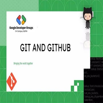 Git GitHub session PPT by GDG on Campus GLBAJAJ | PPTX