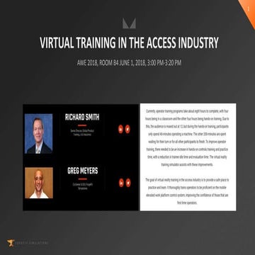 Virtual Training in the Access Industry