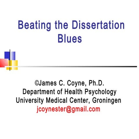 Groningen defeating dissertation blues 2104