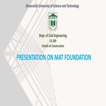 MAT/RAFT foundation presentation- Details of Construction 