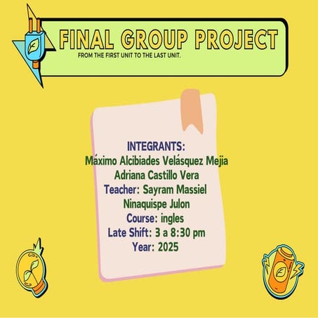 FINAL GROUP PROJECT.pdf, clase de ingles | PDF