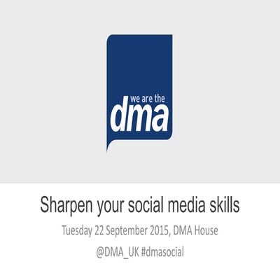 Sharpen your social media skills