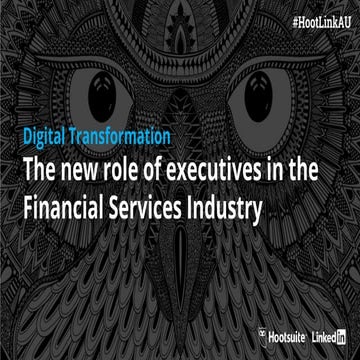 The New Role of Executives in the Financial Services Industry