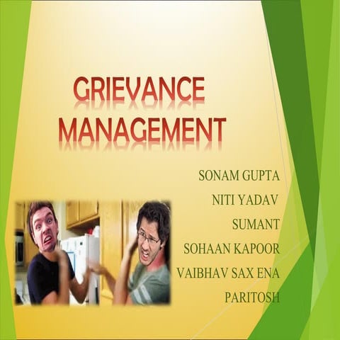 Grievance Management  _ human Resource management 