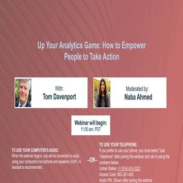 Up Your Analytics Game: How to Empower People to Take Action