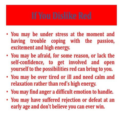 Your Personality from Colors You Dislike