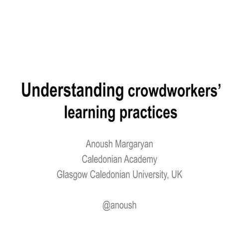 How do crowdworkers learn