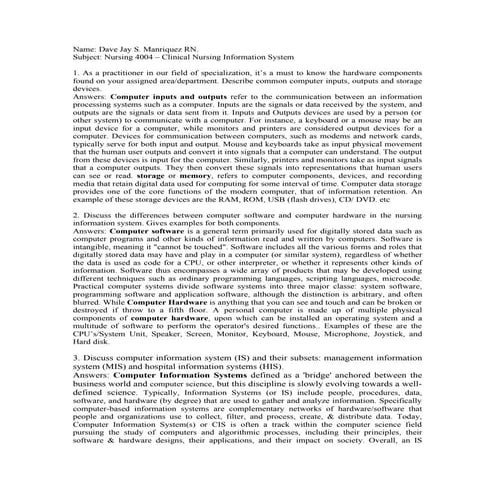 Clinical Nursing Information System