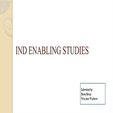 IND ENABLING STUDIES pharmacovigilance   pptx