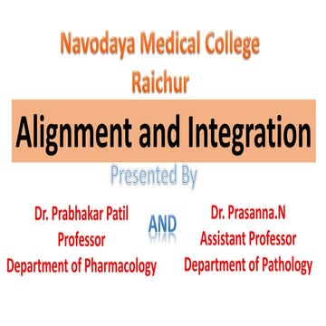 Final integration and alignment