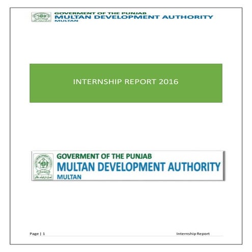 MDA Final internship report 2016 | DOCX