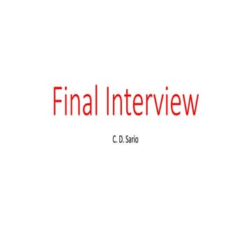 Final interview | PPT