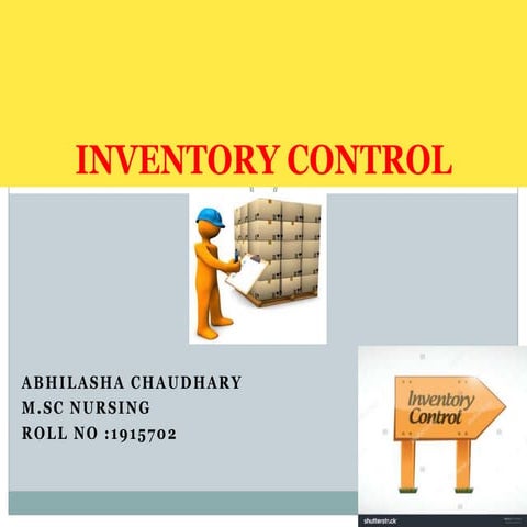 Inventory control  in nursing