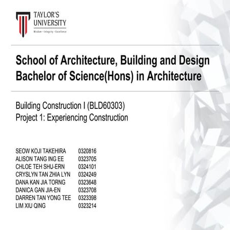 BUILDING CONSTRUCTION PROJECT 1