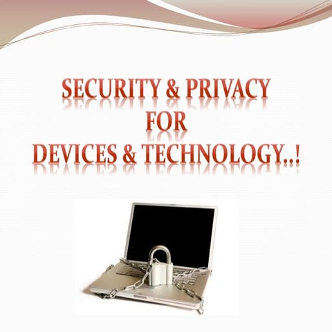 Security & Privacy of Information Technology