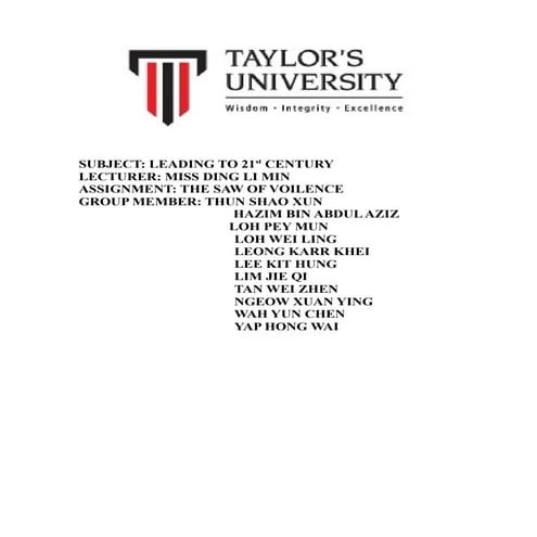 Leading to 21st Century Report