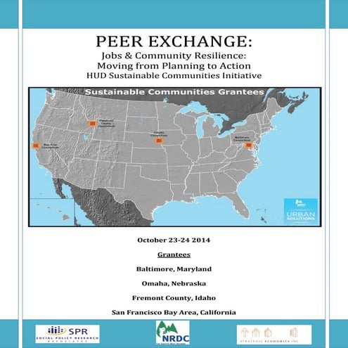 HUD Sustainable Communities Learning Network Jobs Convening Participant Packe...