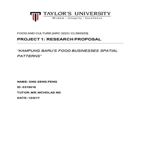 Final kampung baru research proposal | DOCX