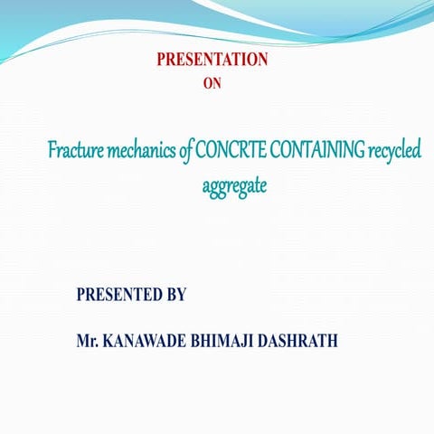 Fracture mechanics of CONCRETE CONTAINING recycled aggregate