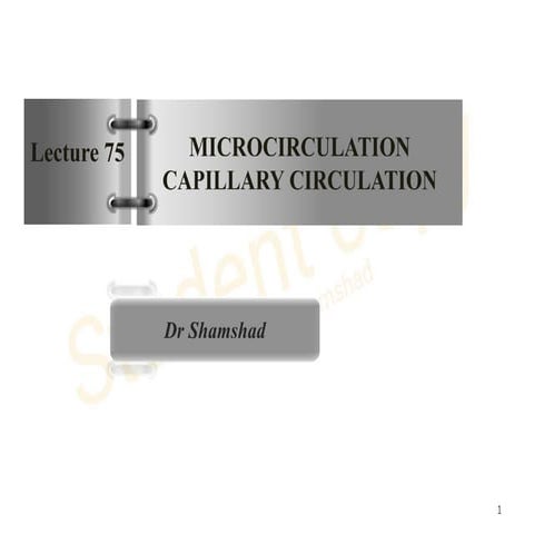 Final lect 75 microcirculation 2020