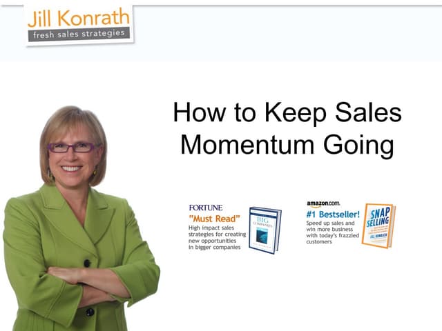 How to Keep Sales Momentum Going