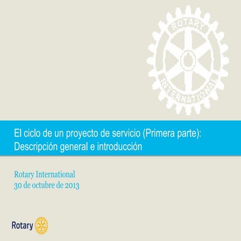 El ciclo de un proyecto de servicio (Primera parte): Introducción