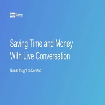 Live Conversation: Cut your customer interview costs by up to 90%