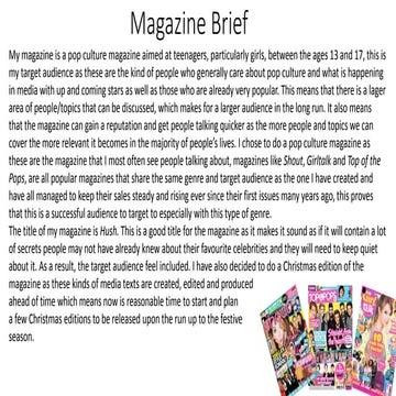 Final magazine brief