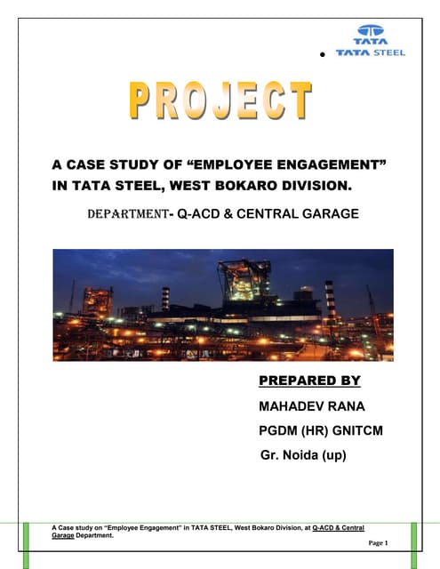  project report employee engagement  (by ) mahadev rana