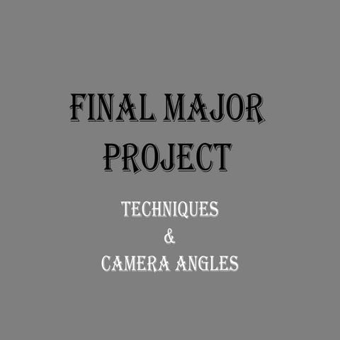 Final major project