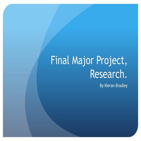Final Major Project, Research 2019
